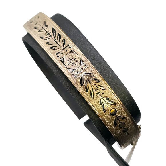 Antique Gold Filled All Over Embossed Design Bangle...